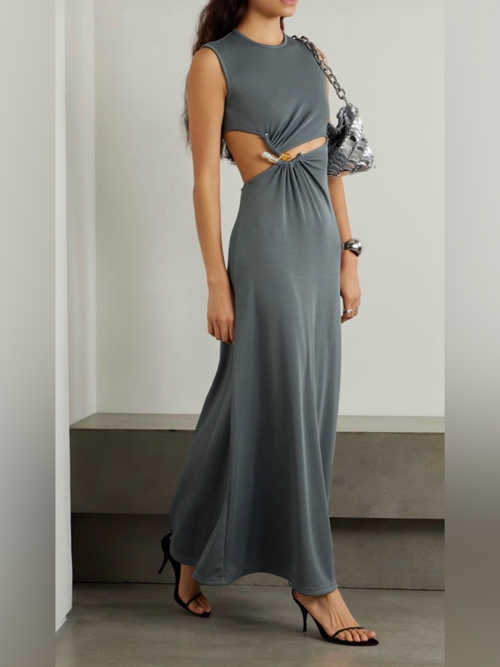 CHRISTOPHER ESBER
Concave Stone cut-out maxi dress
hemmed for 5’ 4” and shorter